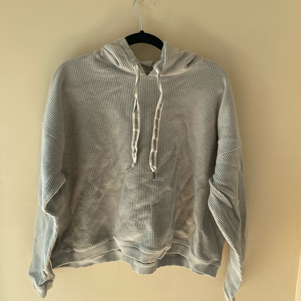 Aerie corded cropped hoodie (mint green)